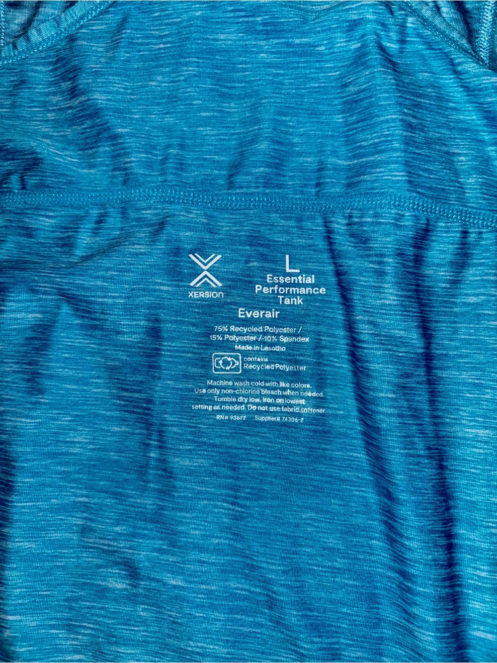 Xersion Blue Heather Racerback Performance Tank - Picture 8 of 9